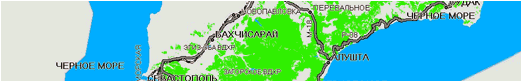 Векторная карта Крыма для GPS навигаторов Garmin